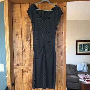 Early 2000s Express Black Polka Dot Dress